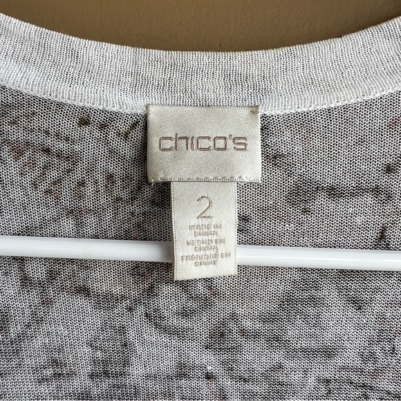 Chico's Boho Kimono Duster  Cardigan - Size L Neutral Comfy Lightweight - Picture 3 of 5